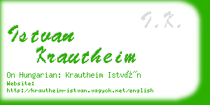 istvan krautheim business card